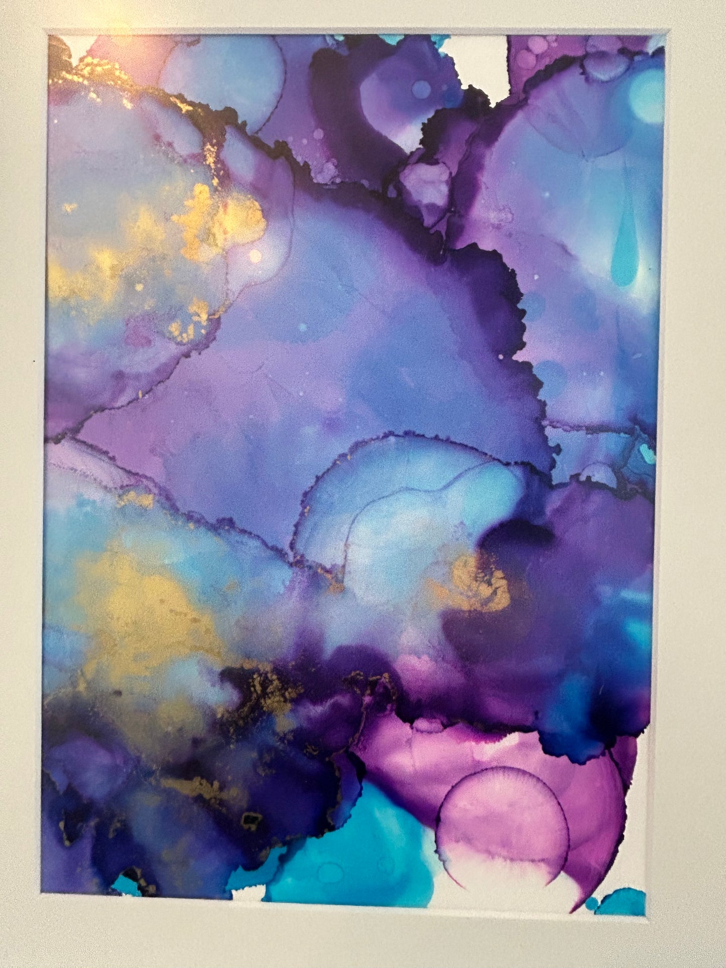 Original Kunstwerk "blue Ink" aus der Reihe abstrakt/mixed media