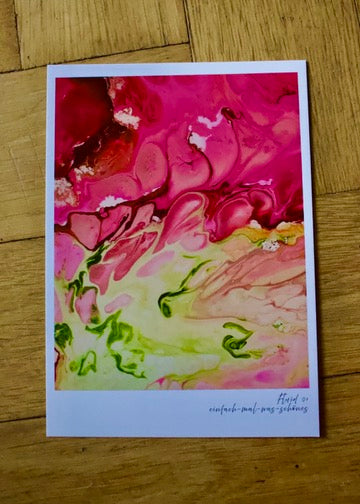 Postkarten 5er Set "Springt" aus der Reihe Fluid