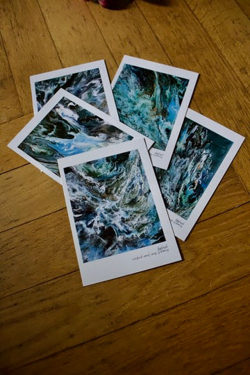 Postkarten 5er Set "Splash" aus der Reihe Fluid
