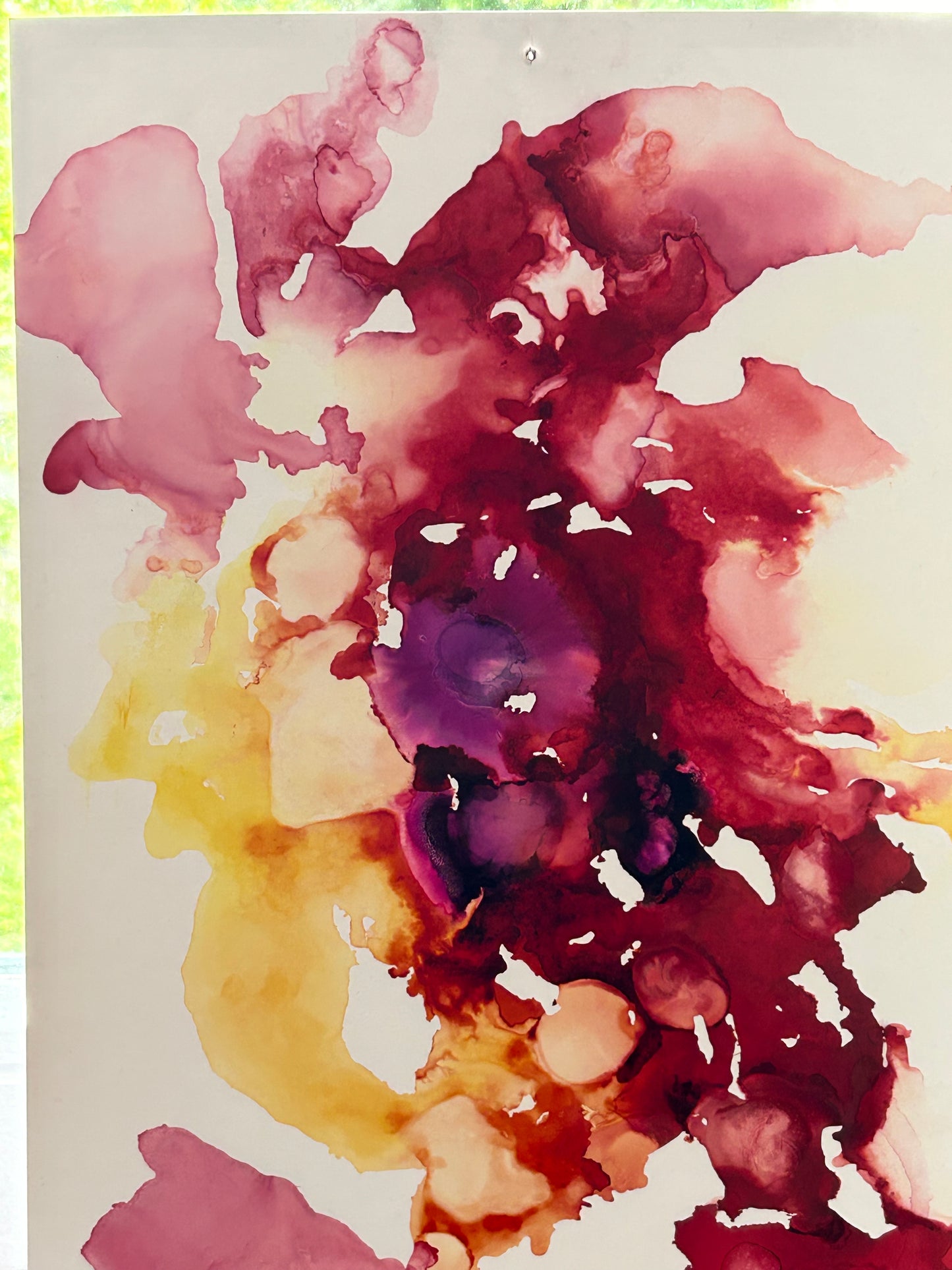 Original Kunstwerk "pink ink" aus der Reihe abstrakt/mixed media