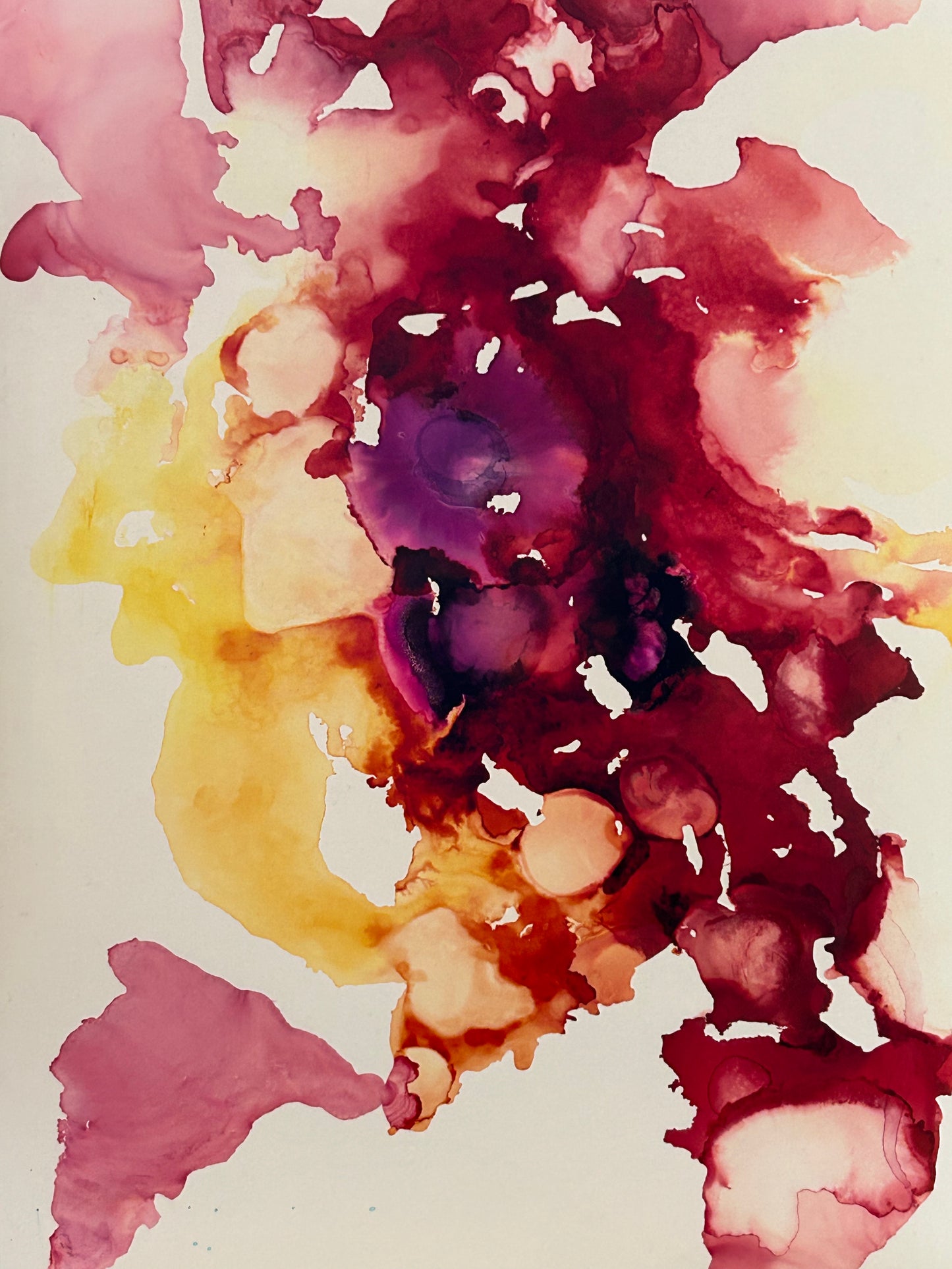 Original Kunstwerk "pink ink" aus der Reihe abstrakt/mixed media