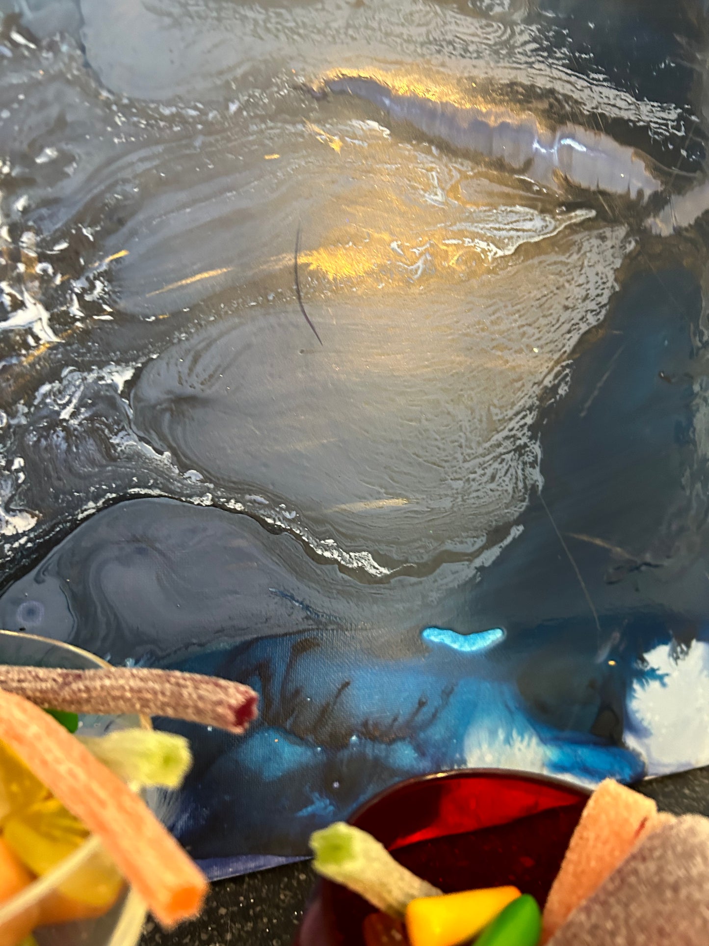 Original Kunstwerk "blue" aus der Reihe fluid/inks