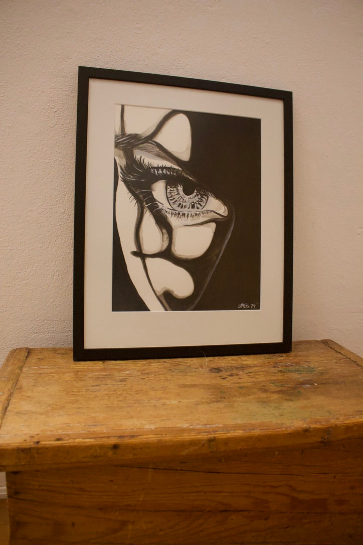 Original Kunstwerk "Schattenfrau" aus der Reihe Schattenfrauen klein