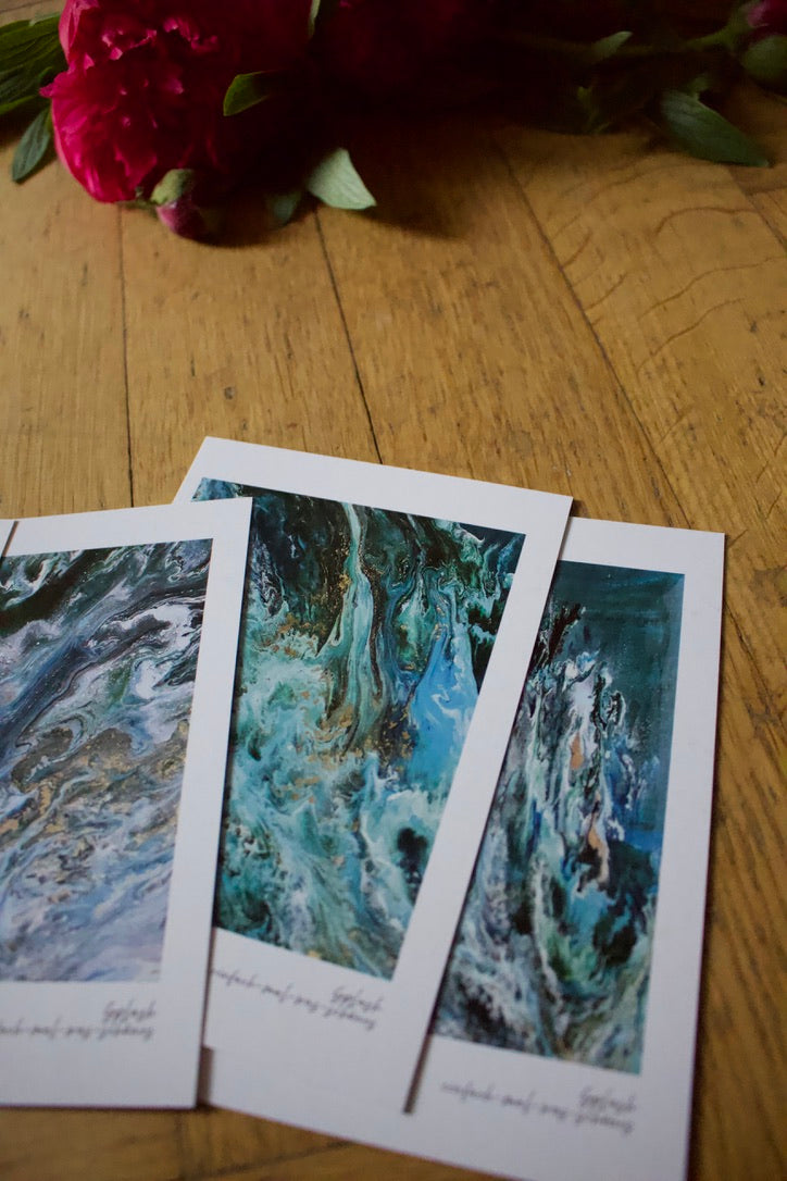 Postkarten 5er Set "Splash" aus der Reihe Fluid