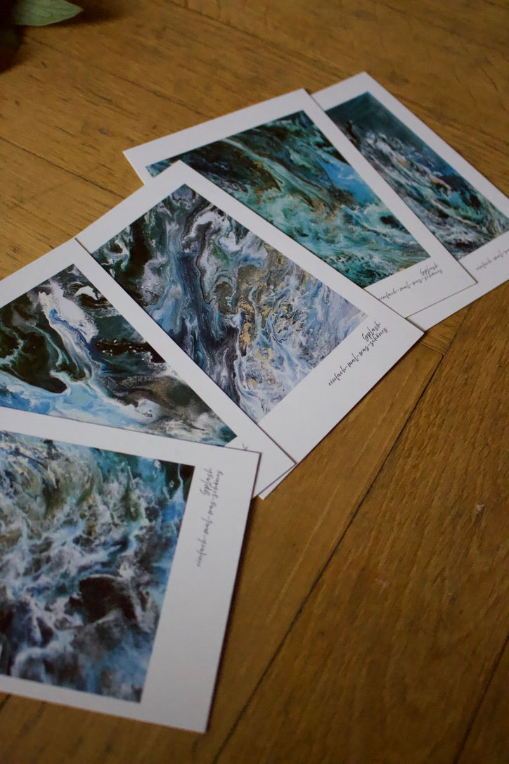 Postkarten 5er Set "Splash" aus der Reihe Fluid