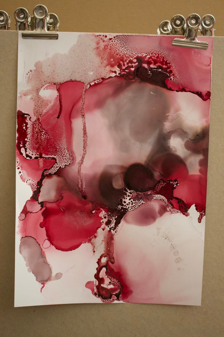 Original Kunstwerk "Rosa" aus der Reihe Inks