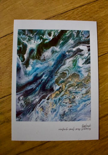 Postkarten 5er Set "Splash" aus der Reihe Fluid