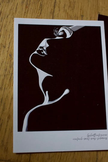 Postkarten 5er Set "Schattenfrauen " aus der Reihe Schattenfrauen