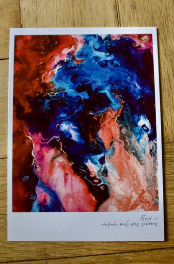 Postkarten 5er Set "Springt" aus der Reihe Fluid