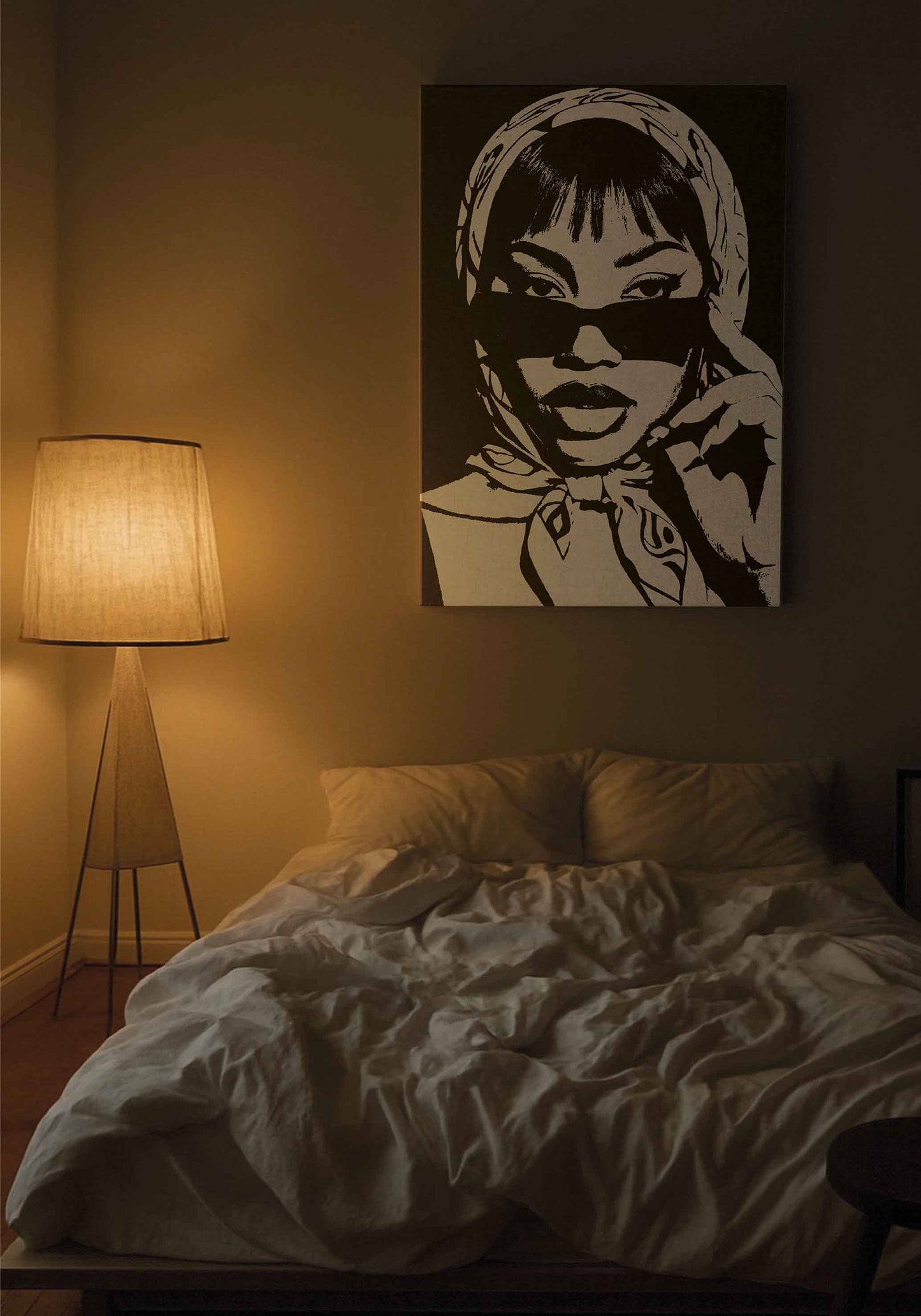 "baddie" aus Kollektion girlhood auf Leinwand (Druck)