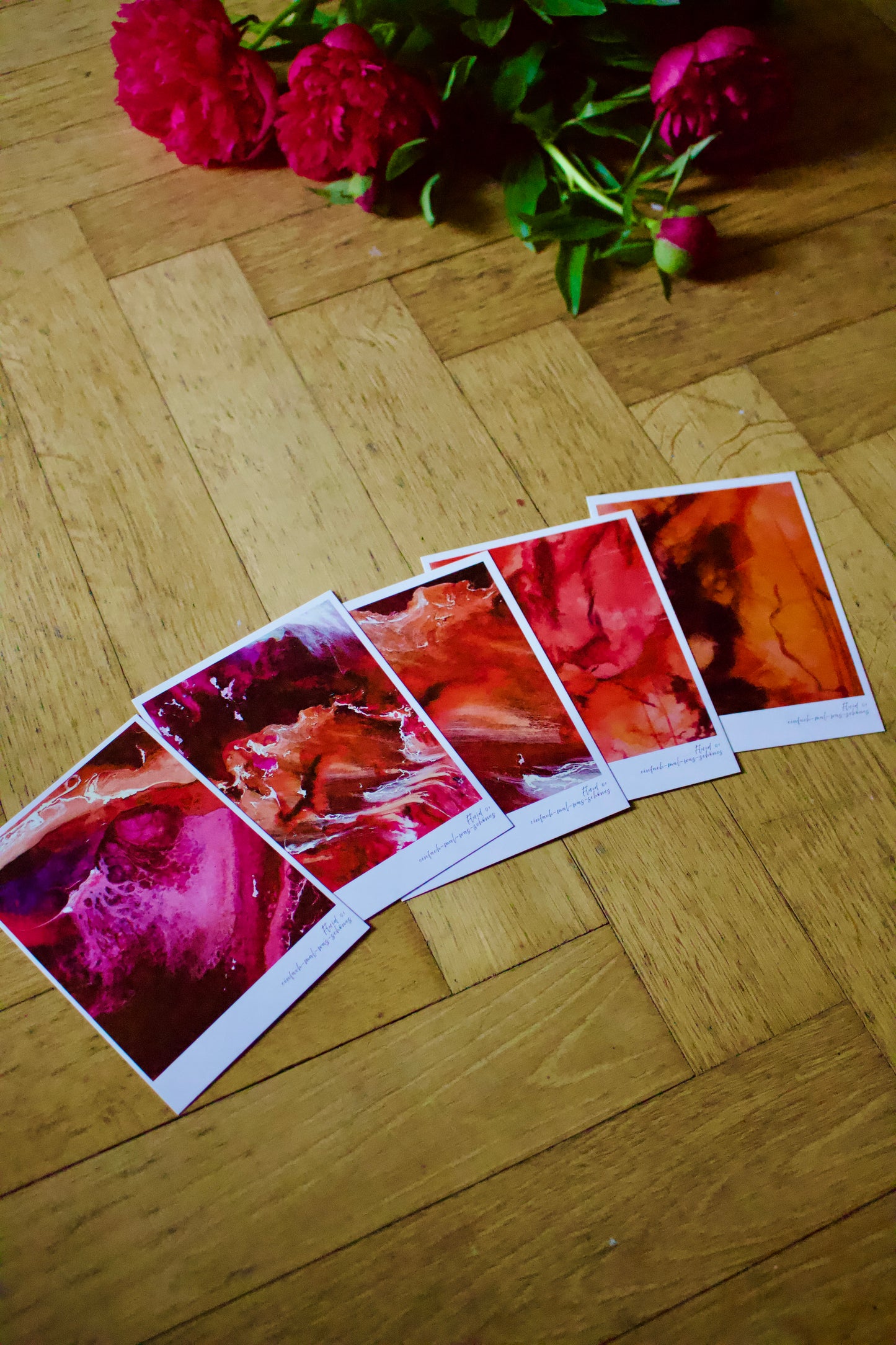 Postkarten 5er Set "Sunset" aus der Reihe Fluid