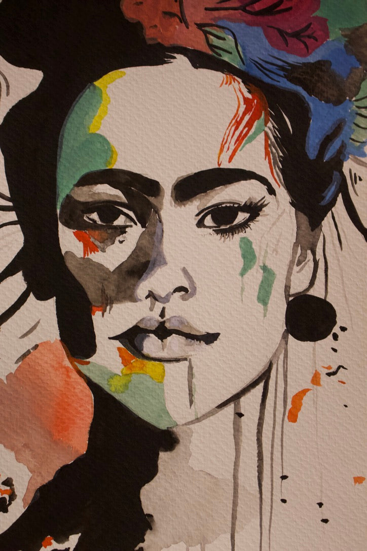 Original Kunstwerk "Frida" aus der Reihe Aquarell