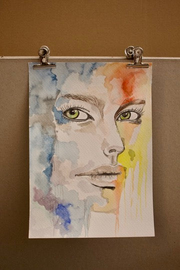 Original Kunstwerk "Face" aus der Reihe Aquarell
