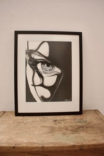 Original Kunstwerk "Schattenfrau" aus der Reihe Schattenfrauen klein