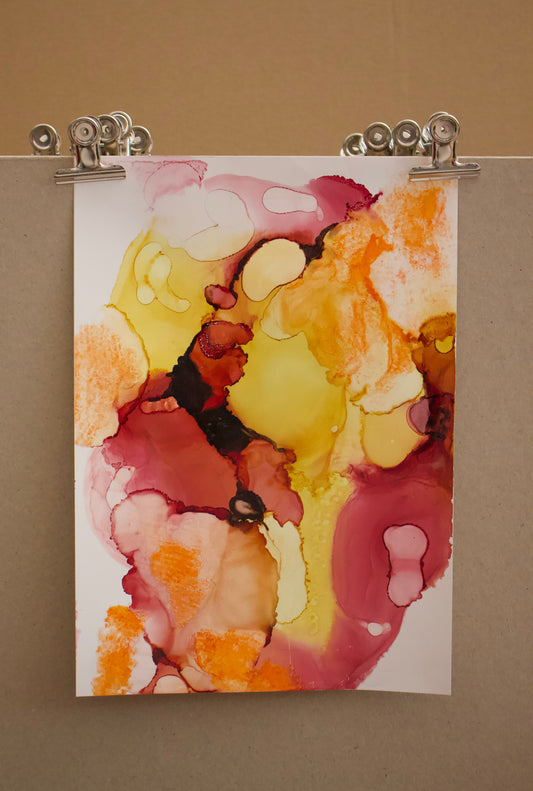 Original Kunstwerk "Orange" aus der Reihe Inks