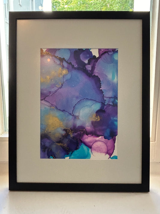 Original Kunstwerk "blue Ink" aus der Reihe abstrakt/mixed media