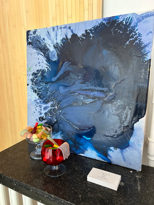 Original Kunstwerk "blue" aus der Reihe fluid/inks