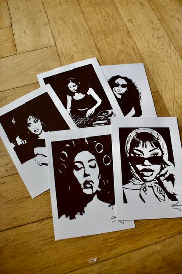 Postkarten 5er Set "OG Baddies" aus der Reihe Baddies