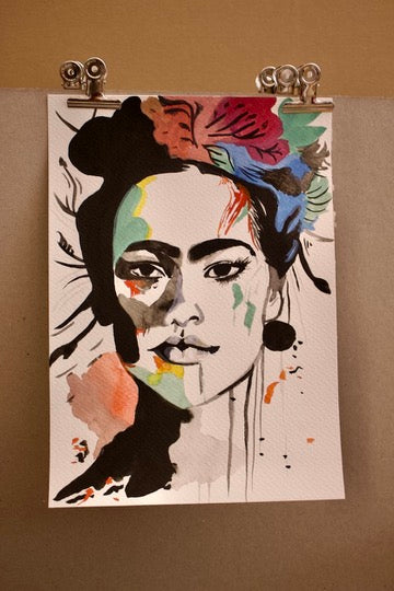 Original Kunstwerk "Frida" aus der Reihe Aquarell