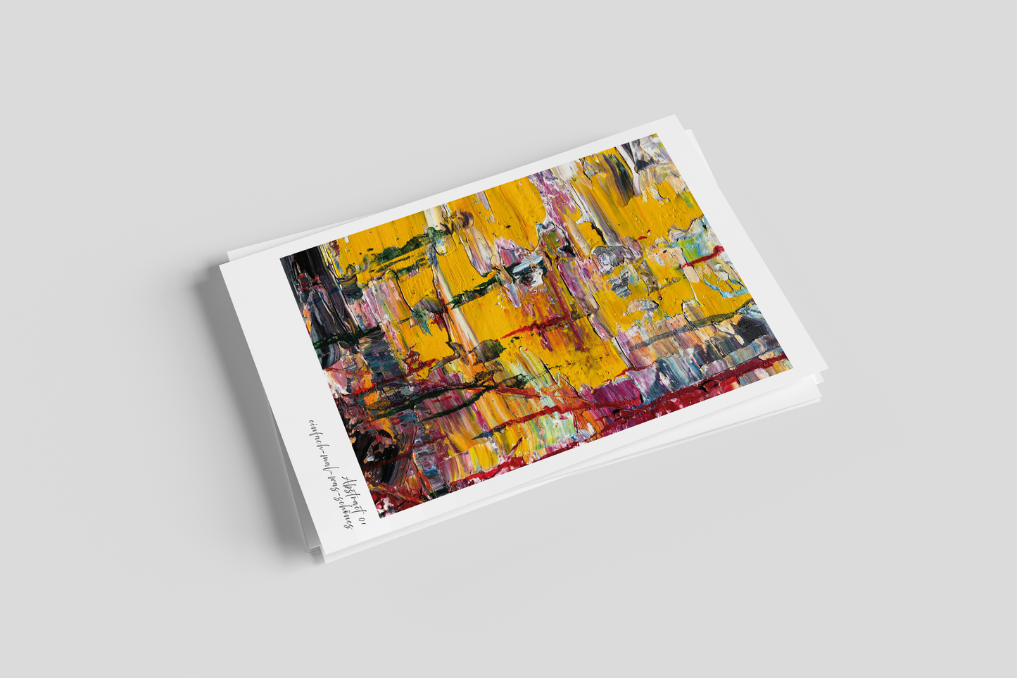 Postkarten 5er Set "Spachteln" aus der Reihe Abstrakt