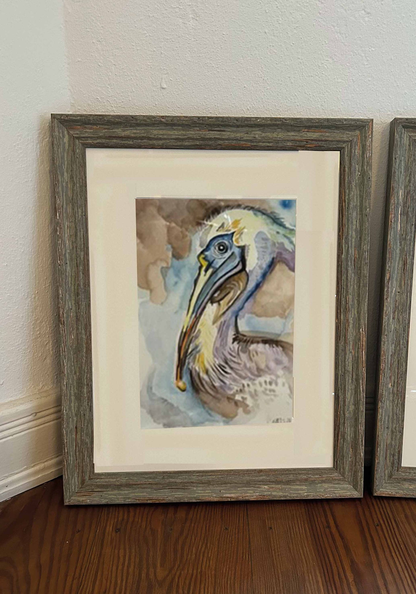 Original Kunstwerk "Pelikan " aus der Reihe Begegnungen Malibu 2024