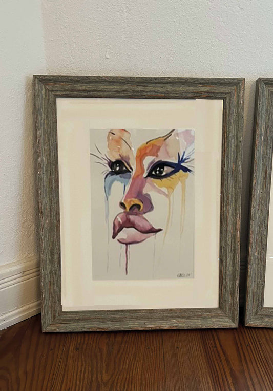 Original Kunstwerk "bunt " aus der Reihe Begegnungen Malibu 2024