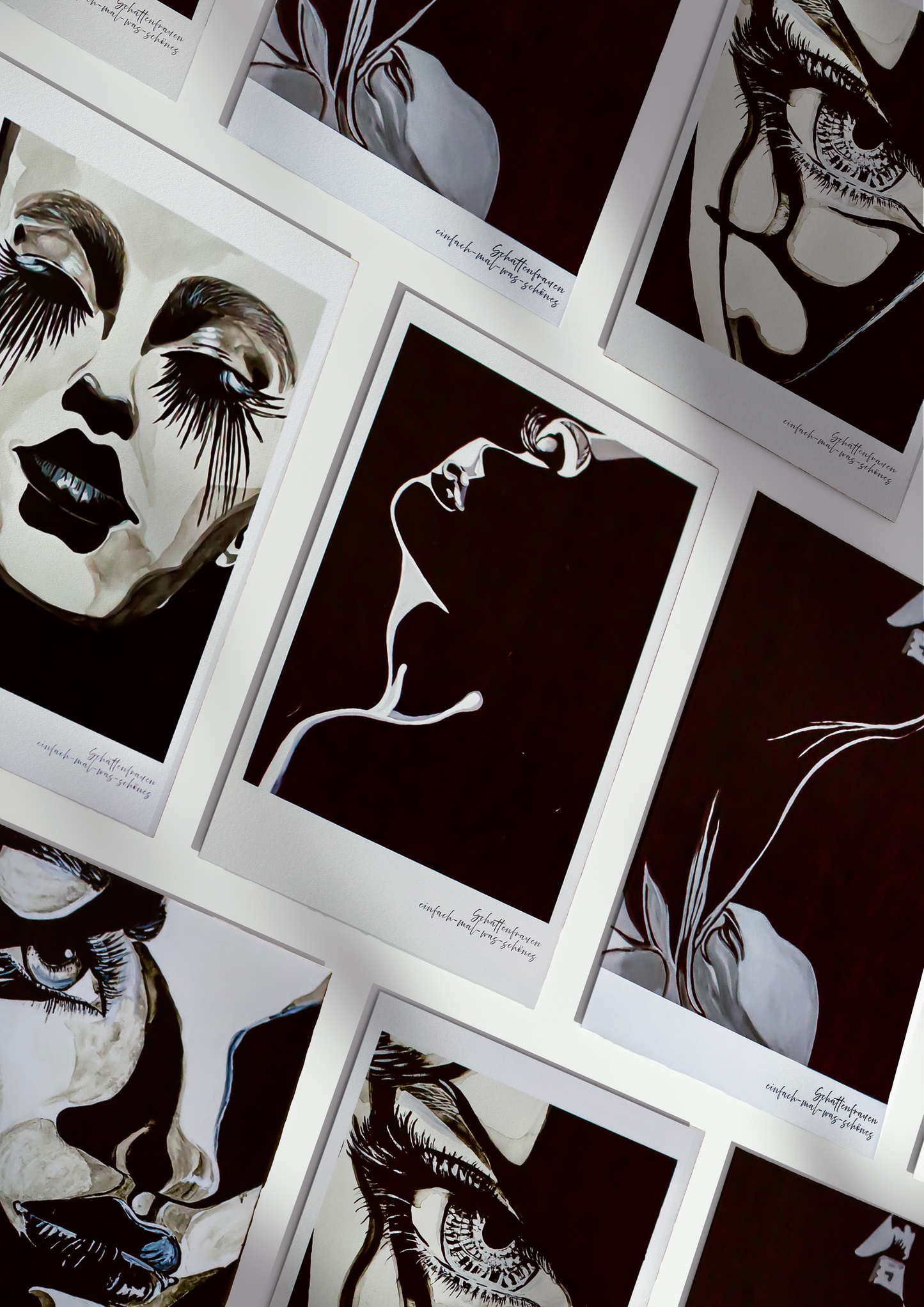 Postkarten 5er Set "Schattenfrauen " aus der Reihe Schattenfrauen