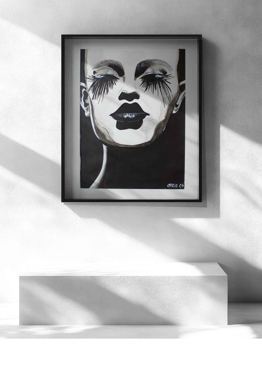 Original Kunstwerk "Schattenfrau" aus der Reihe Schattenfrauen klein