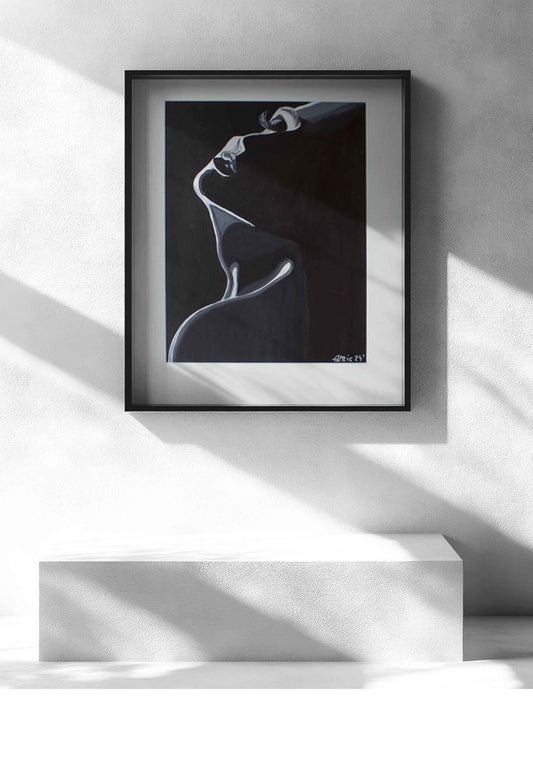 Original Kunstwerk "Schattenfrau" aus der Reihe Schattenfrauen klein