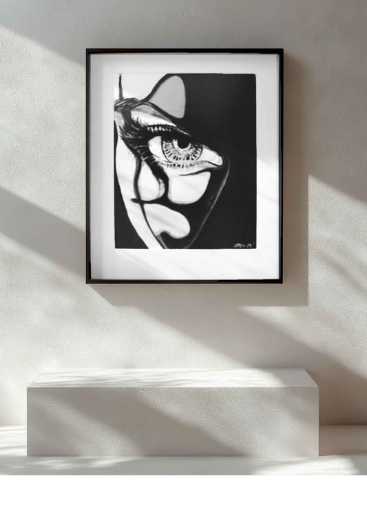 Original Kunstwerk "Schattenfrau" aus der Reihe Schattenfrauen klein
