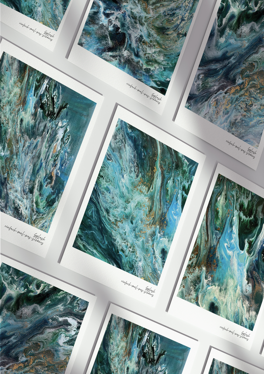 Postkarten 5er Set "Splash" aus der Reihe Fluid