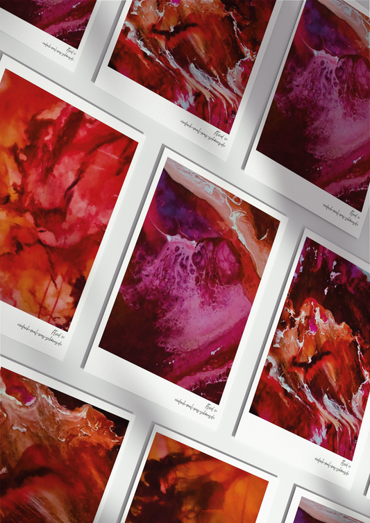 Postkarten 5er Set "Sunset" aus der Reihe Fluid